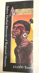 Safety Harbor FL Native American Museum Flyer Exhibits Pottery Cat Image Raccoon - Picture 1 of 6