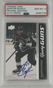 Quinton Byfield #488 Young Guns Rookie 2020/21 UPPER DECK Signed PSA GEM 10 Auto - Picture 1 of 1