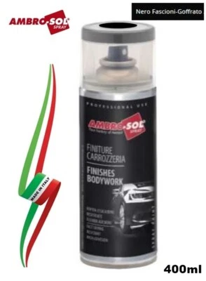 SMALTO TESTURIZZATO GOFFRATO PROFESSIONALE SPRAY X FASCIONI E PARAURTI AMBRO-SOL