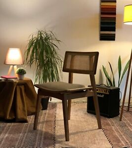 Wooden Dining Modern Chair - Handmade Furniture with Color Options