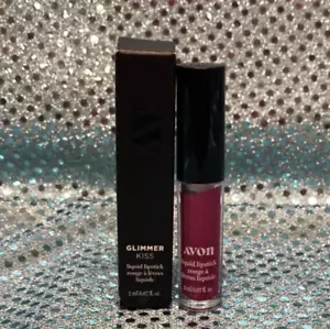 ROSSETTO LIQUIDO AVON GLIMMER KISS ZAFFIRO VIOLA, 0,07 OZ NUOVO CON SCATOLA ~ INTERROTTO - Foto 1 di 3