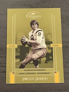 2005 Donruss Classics Timeless Tributes Gold Sonny Jurgensen #150 Redskins /25 - Foto 1 di 2