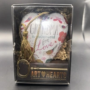Demdaco 2015 Sculpted Heart w/ Key - Grandma is Another Word For Love - Picture 1 of 6