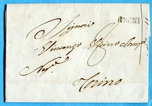 1842 BRONI stamp.nero ( Vollmeier n. 2 ) + manoscritto di tassa (305666) - Imagen 1 de 2