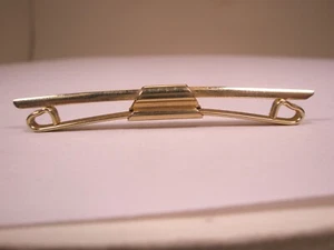 2-1/16" Knife Edge Gold Tone Vintage SWANK Collar Bar L113 - Picture 1 of 7