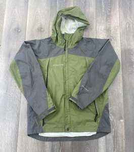 Columbia Titanium Omni Tech Hooded Jacket Youth XL 14/16 Green Gray - Picture 1 of 10