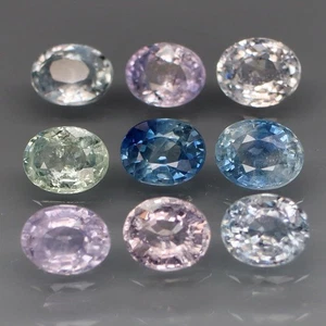 Ovalado 5x4 mm. ¡Solo calefacción! Zafiro Madagascar de color elegante 9 piezas/4,21 quilates - Imagen 1 de 6
