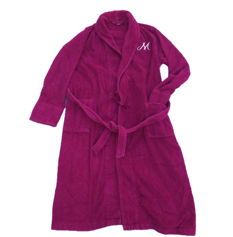 Roupão de banho vintage LL Bean vermelho para fumar sala de dormir bolsos com cinto turco tamanho 1 - Imagem 1 de 4