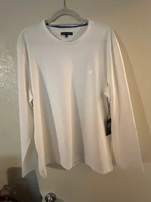 Men’s Vince Camuto Crew Neck long sleeve shirt Light Ivory sz XL - Image 1 of 4