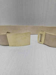 WWII USMC Marine Corps Dress Blue Belt And Buckle White Vintage Original - Picture 1 of 6