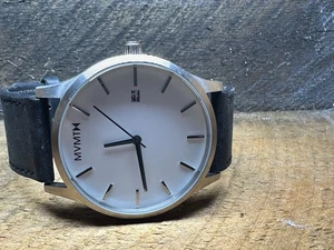 MVMT Minimalist White Dial Stainless Steel Leather Band  - Picture 1 of 4