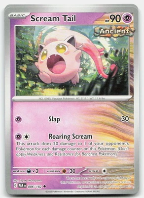 Pokemon Scream Tail Uncommon SV04: Paradox Rift 086/182 LP - Image 1 of 2