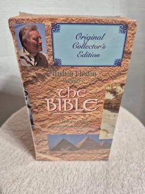The Bible 4 VHS Set SEALED Charlton Heston Collector's Edition GoodTimes - Image 1 of 4