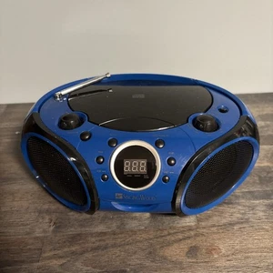Singing Wood Portable CD Player/AM-FM Radio Model SBX030BT Blue No Cord - Picture 1 of 8