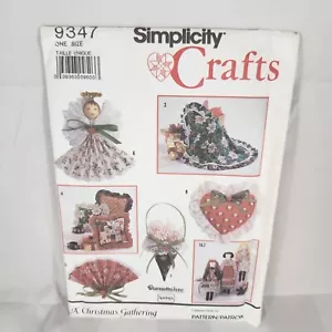 SIMPLICITY CRAFTS 9347 Navidad Reunión Ángel Muñecas Almohadas Falda Sin Cortar - Imagen 1 de 2