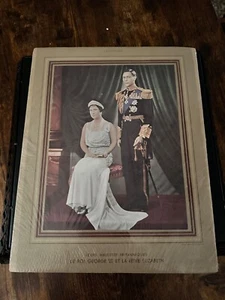 King George & Queen Elizabeth England Coronation Vintage Photo Poster Print 1937 - Picture 1 of 5