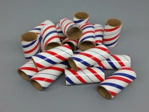 25p Fireworks Cardboard Tubes 1" x 2-1/2" x 3/32" 1/4 Stick Red/White/Blue  Pyro - Picture 1 of 1