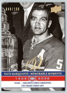 BOOM BOOM GEOFFRION 2008-09 CENTENNIAL MONTR. CANADIENS Nº 293 ORO 48/100 94006 - Imagen 1 de 2