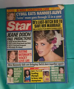 4 de octubre de 1988 Star Magazine Tabloid Princess Di, Justine Bateman, Jeane Dixon - Imagen 1 de 2