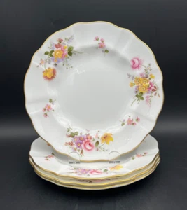 Royal Crown Derby DERBY POSIES Surrey Shape 4 Salad Plates 8 1/2" Excellent - Picture 1 of 4