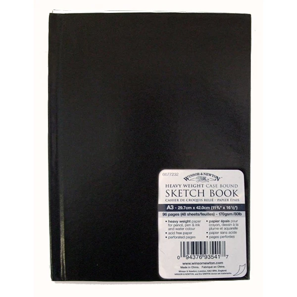 Winsor & Newton Hardback 170gsm Sketchbook - Casebound - Choose A6 A5 A4 A3