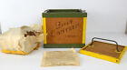 Vintage Bait Canteen With Worm Bedding & Instructions. Oberlin OH USA