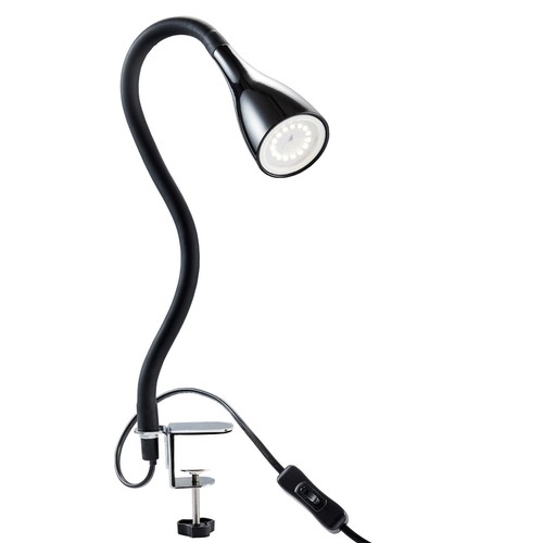 B.K.Licht Sirius LED Klemmleuchte, 230V, GU10, 5W - Schwarz 
