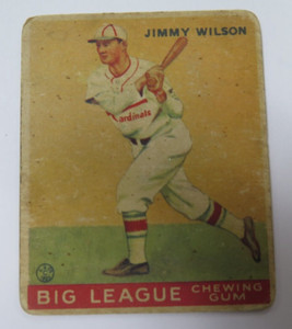 1933 Goudey Big League Chewing Gum Jimmy Wilson Card #37 Rookie RC BASEBALL CARD