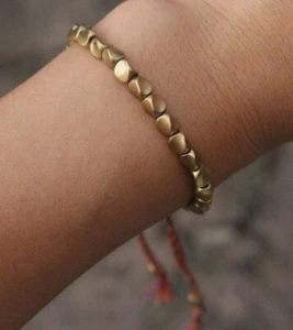 Beautiful Goldtone Adjustable Handcrafted Bracelet. Comes With Duvely Bag. - Picture 1 of 8