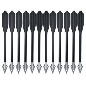 6.5'' Crossbow Bolts Aluminum Arrows Archery Screw-in Blade Broadheads Hunting - Picture 1 of 15