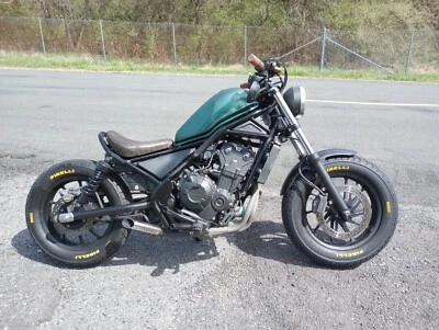 Silenciador de tubo de escape personalizado Honda Rebel 500/300 hágalo usted mismo punta de placa cromada gruesa Foto 1 de 4