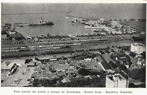 Argentina Buenos Aires Vista Parcial del Puerto y Parque Vintage Postcard 04.00 - Picture 1 of 2