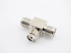 Koax Adapter Mini-UHF Buchse auf Mini-UHF Buchse TEE RF Stecker USA Amateurfunk Verkäufer - Bild 1 von 1