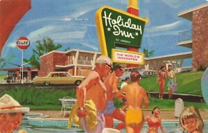 Postcard Swimming Pool Holiday Inn Winchester Virginia VA