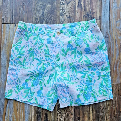 Lilly Pulitzer Aldora lino corto tiro medio resort blanco solo una pizca para mujer 12 Foto 1 de 4