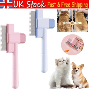 Self Cleaning Pet Cat Dogs Hair Grooming Brush Cat Flea Comb with Release Button - Picture 1 of 15
