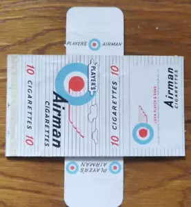 PLAYER'S AIRMAN 10'S UK HULL & SLIDE EMPTY CIGARETTE PACKET - Picture 1 of 1