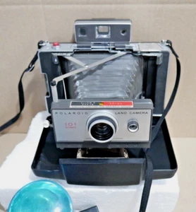 Vintage Polaroid Automatic 101 Land Camera w Case and Flash 268 - Picture 1 of 12