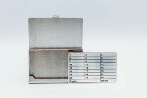 Safe Seed 999 Pure Silver Wallet Stamp Plate Crypto Backup Trezor Ledger Keepkey - Picture 1 of 4