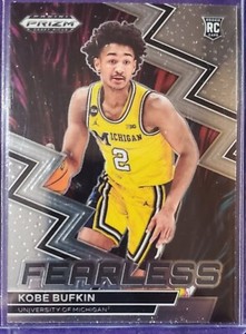 2023-24 Prizm Draft Picks Fearless #15 Kobe Bufkin Michigan