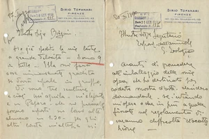 SIRIO TOFANARI AUTOGRAPH ON LETTERHEAD FUTURISM TWENTIETH CENTURY 1930 FLORENCE - Picture 1 of 2