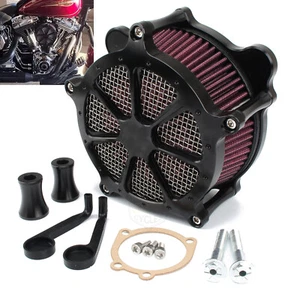 Turbine Air Cleaner Intake Filter For Harley Softail Touring Electra Glide 93-07 - Imagen 1 de 9