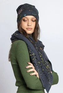 Ivko Cap Hat Gray Anthrazite Floral Flowers 222583 - Picture 1 of 4