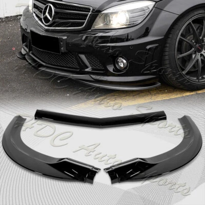 Parachoques delantero pintado negro para Mercedes-Benz W204 C63 AMG 2008-2011 alerón labio Foto 1 de 4