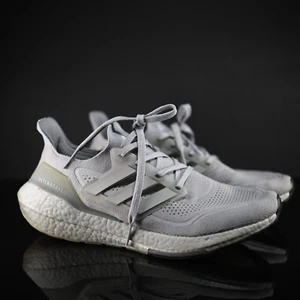 Adidas Ultraboost 21 Men's Running Shoes Halo Silver Grey Size 10 - Picture 1 of 11