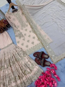 Latest 3 Piece Eid Dress Pakistani Salwar Kameez Ready made Suit Wedding Party - Picture 1 of 4