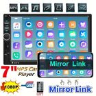 7 Touch Screen 2Din Car Multimedia Player Audio Stereo Wireless Mirror Link