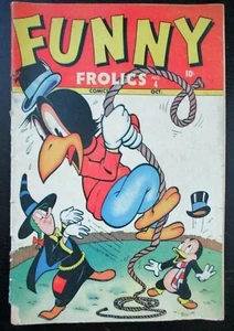 FUNNY FROLICS #4, 1946 SPHERE PUB, G/VG 3.0, SCARCE GOLDEN AGE ISSUE, KRAZY KROW - Picture 1 of 3