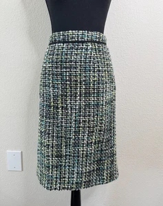 Sandro Paris Tweed Pencil Skirt Bouclé Textured Sz 14 Academia Preppy Career - Picture 1 of 6
