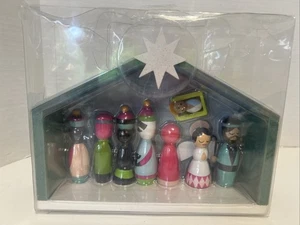 Christmas Wondershop Target Colorful Wooden Nativity Set 2024 X-mas Decor NEW - Picture 1 of 8